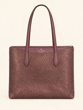 kate spade glitter tote in wine